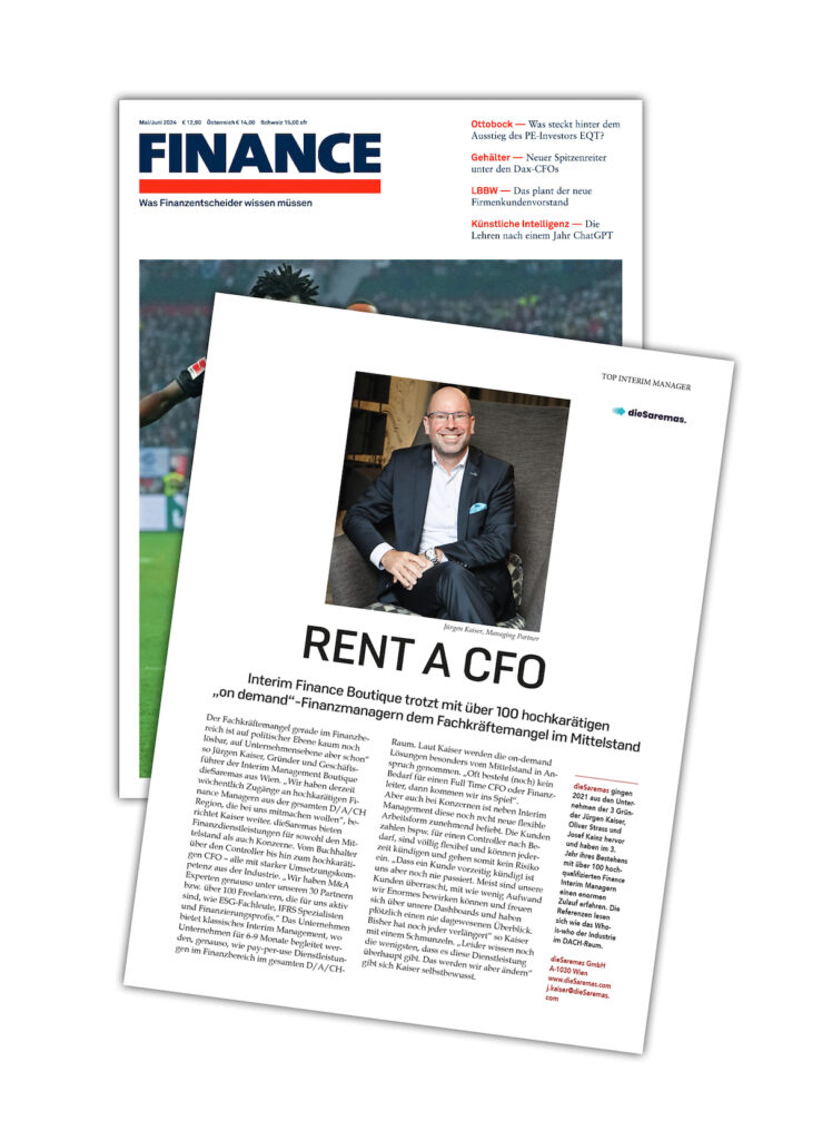 Artikel von Juergen Kaiser im FINANCE Magazin der FAZ Gruppe